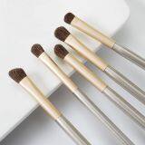 Hot 5pcs Horsehair Portable High Quality Makeup Brush Eyeshadow Brush Nose Contouring Brush Blending Brush OEM Customized thumbnail-3