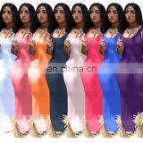 Customized Wholesales Women Fashion Loose Dresses Ladies Solid Color Sleeveless Long Dresses Summer Casual Dresses thumbnail-2
