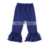 Wholesale Kid Little Girls Stretchy Flare Pants Icing Ruffles Solid Colors Ruffle Leggings thumbnail-5