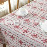 Linen Cotton Tablecloth Snowflake Fawn Washable Coffee Dinner Comfortable Table Cloth for Christmas Wedding Banquet thumbnail-4