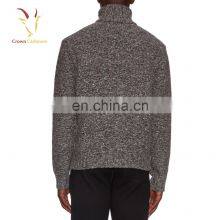Turtleneck Cashmere Thick Sweater for Men Blended Yarn