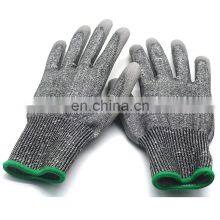 Multi Function Work Cut Protection HPPE Knitted Polyurethane PU Palm Coated Cut Resistant Gloves thumbnail-5
