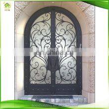 Metal Front Wrought Iron Grill Double Door Designs for Homes thumbnail-5