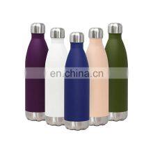 High Quality Double Wall Vacuum Sport Matte Black Water Bottle Stainless Steel Insulated Eco Friendly High Quality thumbnail-3