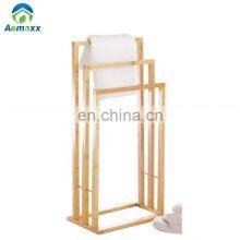 Горячая продажа. Модернистский предмет декора для дома. Оптовая продажа трехъярусного бамбукового вешалки для одежды для спальни thumbnail-2