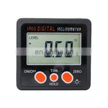 IP65 Waterproof Mini Digital Protractor With White Backlight Digital Level Box With Magnet Base Mini Digital Inclinometer