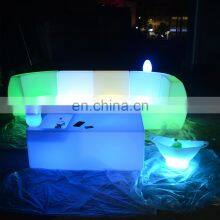 Waterproof Hard Plastic Tables Luxury Nightclub Party Bar Lighting up Led Sectional Sofas thumbnail-2