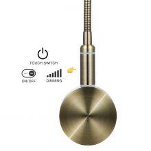 Meanyee Touch Switch Stepless Dimmable Hard-Wired Reading Lamp Wall Mount Surface Sconce Lamp Led Bedside Lights/Lamp for Book Reading in Bed(Warm White 3000-3200k) Bronze Finished thumbnail-2