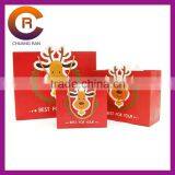 Red Lovely Deer Good Quality Custom Cheap Christmas Gift Bags thumbnail-1