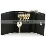 Factory Newest Design Soft Leather Mini Trifold Leather Compact Key Case Wallet