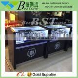 Modern Customized Wood Glass Wrist Watch Showcase for Shop Decoration