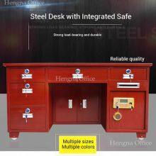 SES-130M 1.3m Office Desk With Safe and Lockable Drawers | Hidden Pulleys ，Three-Stage Slide | Factory Direct for Hotel Reception thumbnail-1