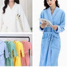 Microfiber Coral Fleece Bath Robe thumbnail-1