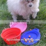 Protable Durable Food Grade Folding Silicone Pet Dog Bowl thumbnail-6