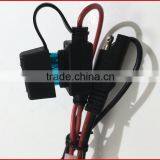 New Red /Black of Wire 15A Molding Fuse Crimp 187 Type Terminal of Auto Lighting System Power Cable thumbnail-3