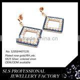 Italian Silver Jewelry Handmade in Guangzhou Customized Gold Plated Fashion Ladies Earring Set thumbnail-2