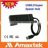 Top Selling Products 2015 Mini 4 Port USB 3.0 Type Hub With Wire and Reliable Stable Supply thumbnail-3