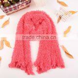 Red Winter Long Warm Stretchy Wrap Shaw Microfiber Magic Scarf Ladies Scarves For Girls