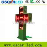High Quality P10RGB DIP Led Pharmacy Cross Display Signs IP65 Waterproof /3D High Quality LED Pharmacy Cross thumbnail-4