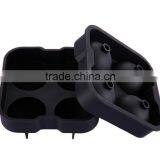 Ice Ball Maker Mold - 4 Holes Ice Balls - Premium Black Flexible Silicone Round Spheres Ice Tray- Molds thumbnail-2