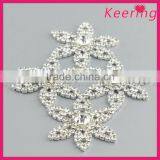 Latest Four Flowers Rhinestone Embellishment Sew on Garment WRE-260 Quality Choice thumbnail-4