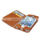 Brown Oil Wax Leather Wallet Case for 6S, Case for Iphone 6S With File Pocket thumbnail-5