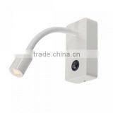 Warm White Barcelona Red Goose Neck Bedding Wall Light thumbnail-4