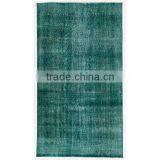 Handmade Turquoise Over-dyed Rug (7 x 4 Feet)