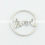 Fashion Alloy With Rhinestone Love Screen Plate For 30mm Glass Floating Locket thumbnail-1