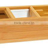 2015 New Design Bamboo Desk Orgniser With Pen Holder Multifunction Home and Office Desk Storage Wholesale thumbnail-1