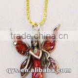 Pewter Fairy Charm, Alloy Necklace Pendant