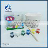 Children DIY Paint Design Ceramic Flower Pot Poster Color Paint Set