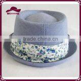 Round Top Pork Pie Short Brim Upturn Fedora Hats thumbnail-4