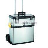 Stainless Steel Roller Tool Box, in 2 Compartments