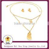 IP Gold Plated Stainless Steel Christians Parton St. Mary Jesus Cross Miraculous Medal With Guardian Angel Baby Medals Necklace thumbnail-1