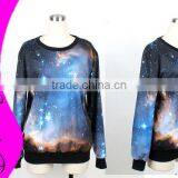 Women's Hoodies Jumper Blue SKY Sweaters Galaxy Space Digital Printed Pullover Sweatshirts thumbnail-1