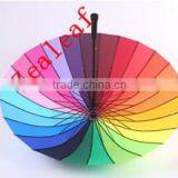 27 Inch Rainbow Rain Straight Umbrellas thumbnail-3