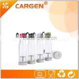 Portable Flip Lid Top Glass Tea Infuser Water Bottle thumbnail-5