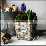 new design cheap wicker with wire basket