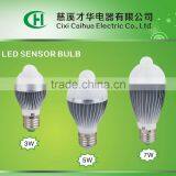 Base E27 B22 220v 110v 1w 2w 3w 5w 7w Led Sensor Light With Motion Sensor