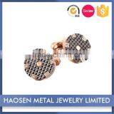 Quick Lead 2016 New Style Brass Zircon Cuff Links thumbnail-3