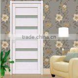 Modern Design Walnut Solid Wood Interior Door With Glass for House/Hotel