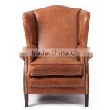 Modern Leather Chair Sofa Chair Rivet Tufted Used for Restaurant/hotel thumbnail-2