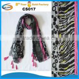 Yiwu Scarf Factory Fashion Print Polyester Voile Scarf