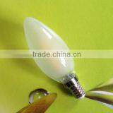 E14 Frosted Glass C35 LED Filament Bulb 2w Filament LED Candle Bulb