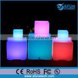 Battery Rechargeable Rgb Color Illuminated Led Cube Light Furniture