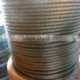 CE Hard Strength 6mm 6x7+fc Galvanized Carbon Steel Wire Rope thumbnail-2