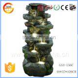 Large Size Moss Color Polyresin Crafts Water Fountain With Stone Effective Finish thumbnail-1
