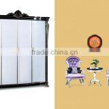 Bisini Royal Wardrobe Furniture, Luxury 3 Door Solid Wood Wardrobe Bedroom Furniture, White Bedroom Wardrobe thumbnail-2