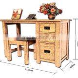 Modern Design Home Furniture Solid Wooden Study Desk, Pine Study Table Study Computer Table Desk Cabinet thumbnail-2